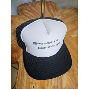 Calhead Men Black Vintage Brewskis Beverage Stor Liquor Beer Packing Trucker Hat